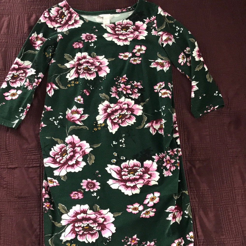 3/4 sleeve maternity dress